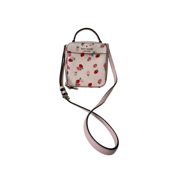 Kate Spade New York Staci Daisy Wild Strawberries Vanity Crossbody Purse - Picture 2 of 12